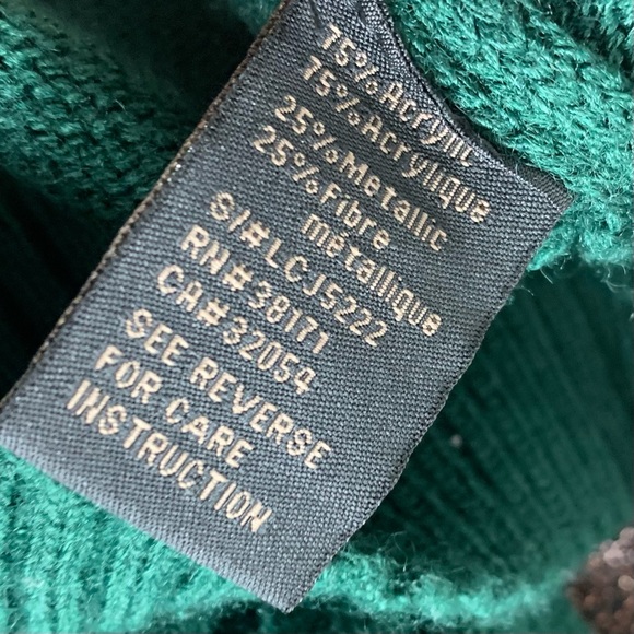 Lucca Couture Green Zig Zag Lurex Icicle Green Sweater - Picture 8 of 10